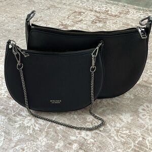 Mina Baie Olivia Crossbody Black/Gunmetal EXCELLENT CONDITION